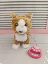 Cute plush toys of licking cats and dogs with tongues and tails, cute little dog dolls, and children's toys for learning to talk Item Picture